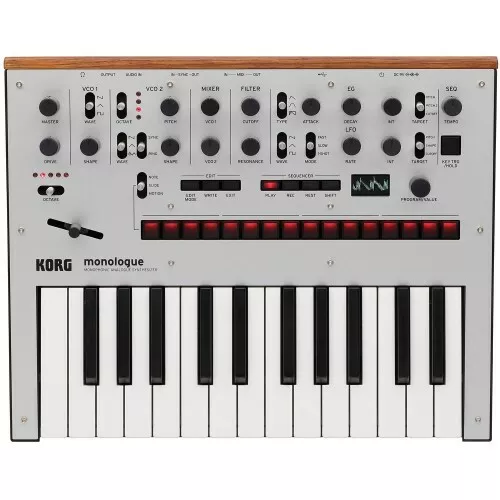 Synthétiseur analogique Korg Monologue argent | Neuf