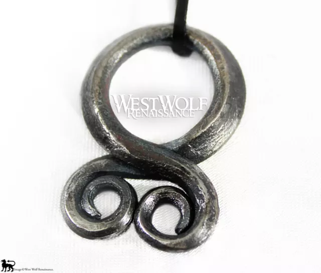 Viking Troll Cross Pendant - Hand-forged Iron -- Norse/Medieval/Jewelry/Skyrim