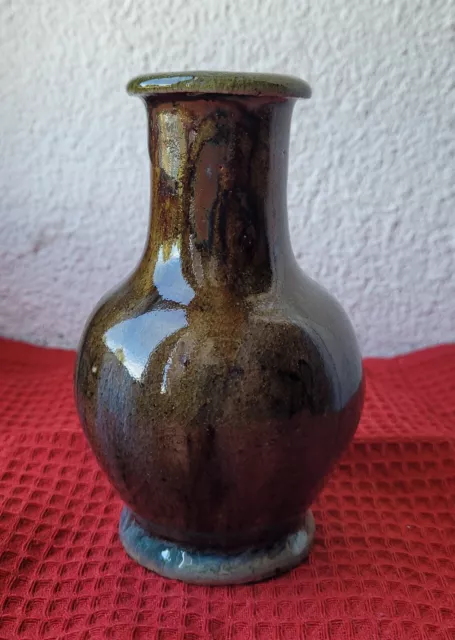 Vase en grès flammé - Céramique faïence vintage