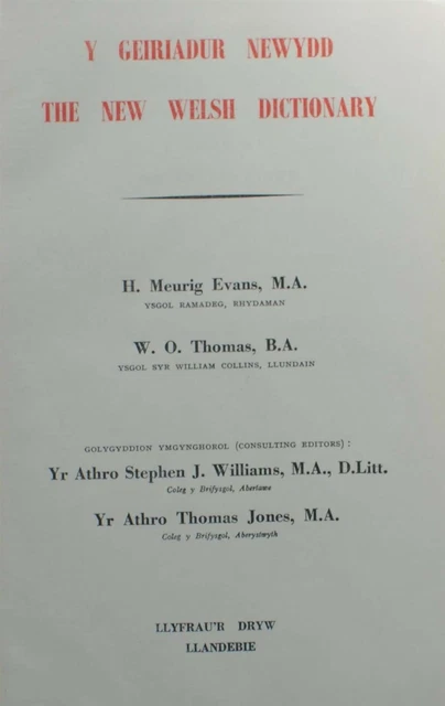 021018 - Y geiriadur newydd, the new welsh dictionary [dictionnaire,gallois]