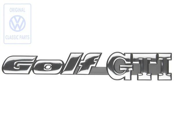 VW GOLF MK3 GTI Rear Badge Boot Tailgate Genuine New Genuine OEM VW ...