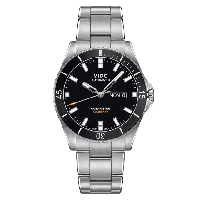 MIDO OCEAN STAR Automatic Black Dial Stainless Men's Diver Watch