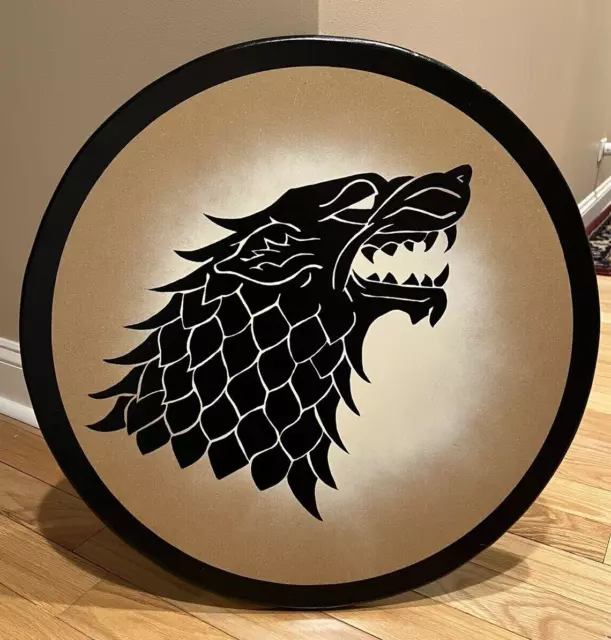 Game of Thrones BLACK DIREWOLF SHIELD OF HOUSE STARK Heavy Shield