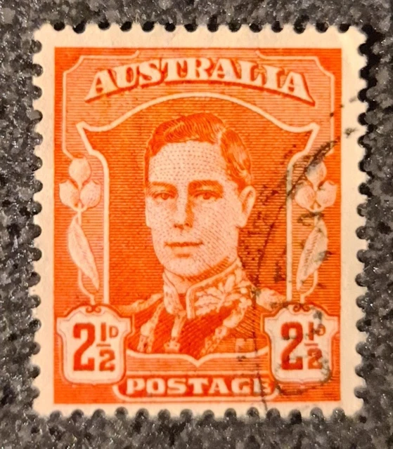 AUSTRALIA KING GEORGE VI Stamp 2.5D 2 1/2D Australian Stamp