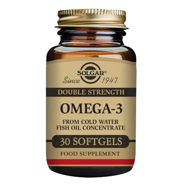SOLGAR OMEGA3 DOUBLE Strength 60 Softgels BB 10/24, (Free Fast
