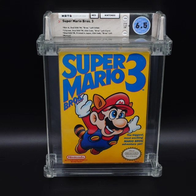 WATA 6.5 CIB Super Mario Bros 3 Left Bros Nes US Complete 1st Print ...