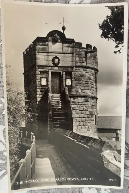 Chester The Phoenix (King Charles) Tower C1960 Salmon Real Photo Postcard