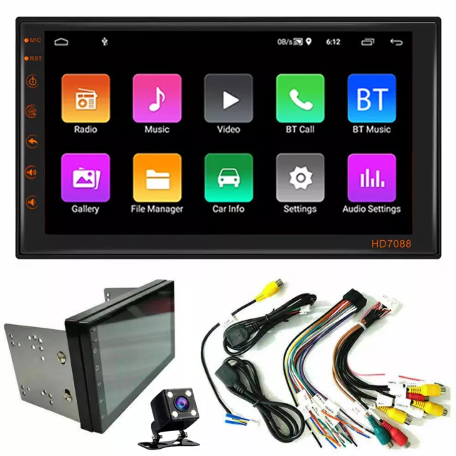 Android 11 AUTORADIO mit GPS Navi BLUETOOTH USB Wifi Doppel 2DIN FM MP5 + Kamera