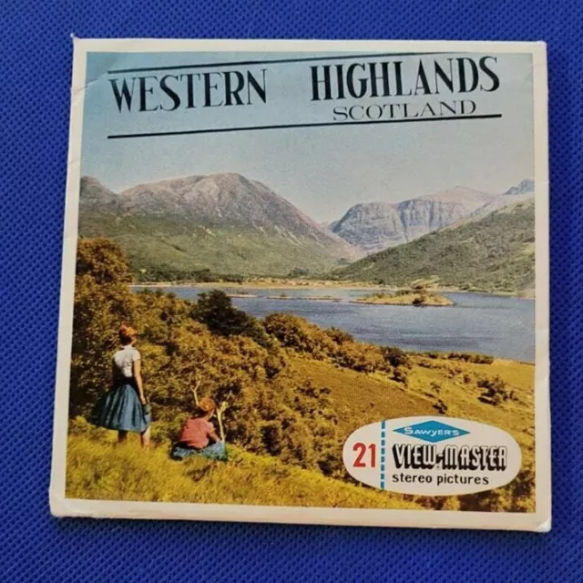 Vintage Sawyer's C325E Western Highlands Scotland view-master 3 Reels Packet Set