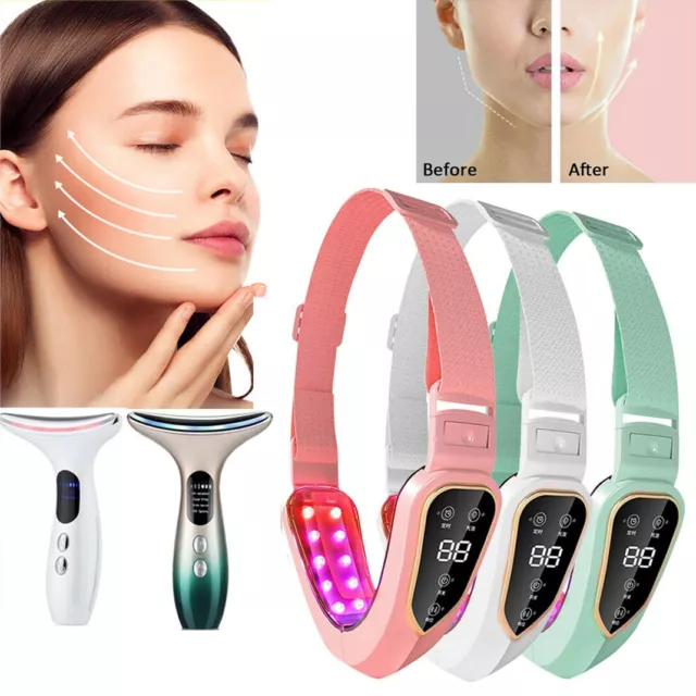 V Shaped Facial Lifting Device Face Slimming Neck Massager Removal Double Chin