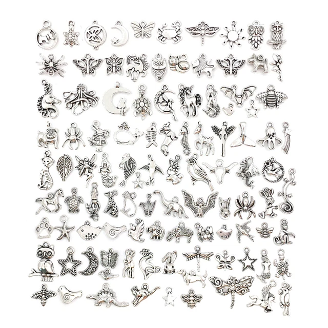 84 Pcs Alloy Pendant Charm Antique Alloy Charm Jewelry Making Pendants Animal