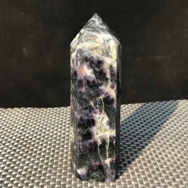432G Natural purple Fluorite Crystal column quartz stick therapeutic stone B911