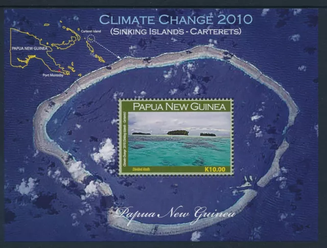 2010 Papua New Guinea Climate Change Mini Sheet (K10) Fine Mint Mnh