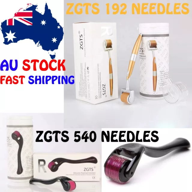 Zgts Titanium Derma Roller 540 Or 192 Micro Needles Anti Aging Scars Dermaroller