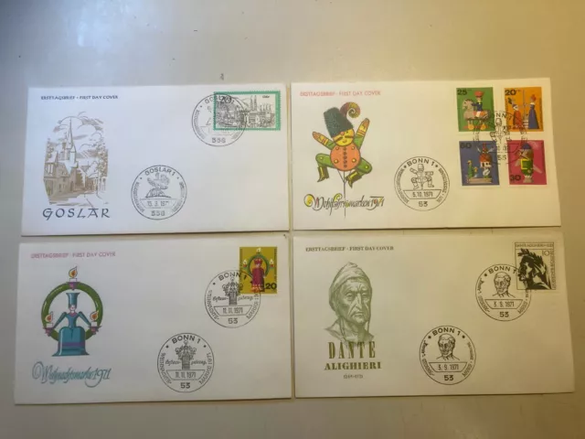 Deutschland, FDC, Ersttagsbriefe, 1971, 22 Stück 3