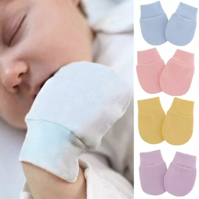 2 Pcs/Set Cute Baby Knitting Mitten Newborn Cotton Hand Anti-Grab  for New Born 2