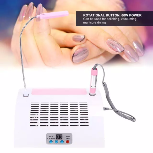 Professional Nail Drill Dust Collector 4 in 1 Manicure Machine 60W