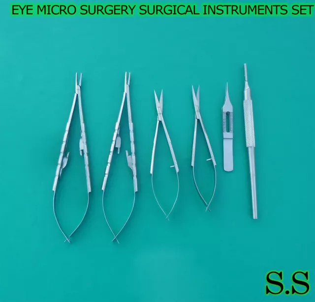 6 Pc O.R Grade Eye Micro Surgery Surgical Ophthalmic Instruments Kit Set EY-009