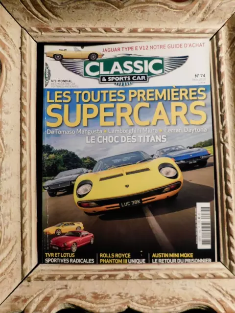 Classic Sports Car JAGUAR TYPE E V12 AUSTIN MINI MOKE TVR vs Lotus DAYTONA MIURA