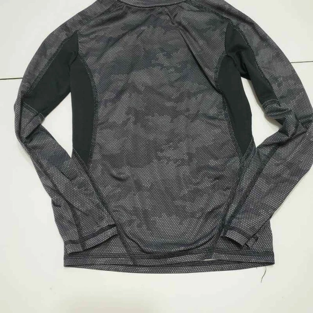 Champion Boys T-Shirt Gray Camouflage Long Sleeve Stretch Crew Neck Tee M 8-10