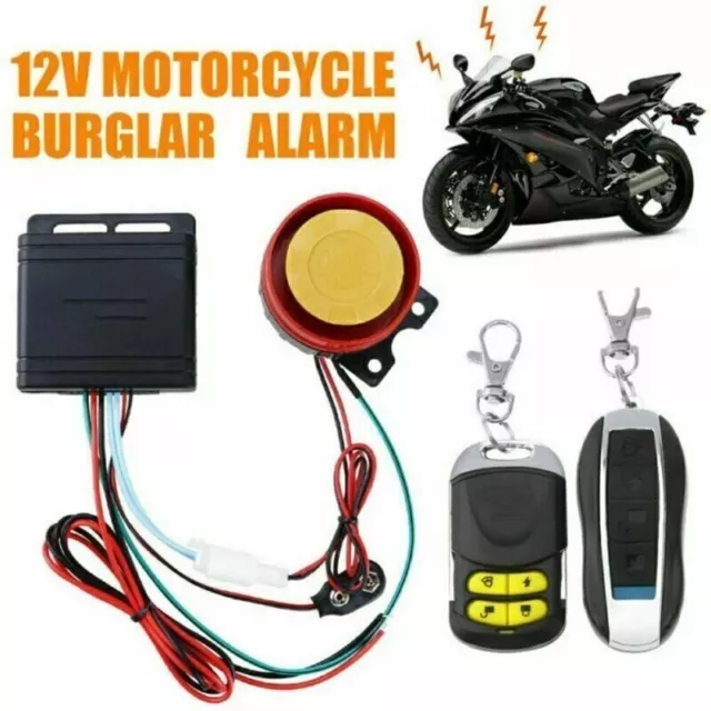 Système d'Alarme Antivol de Moto Scooter Double Télécommande Anti-Coupure 12V