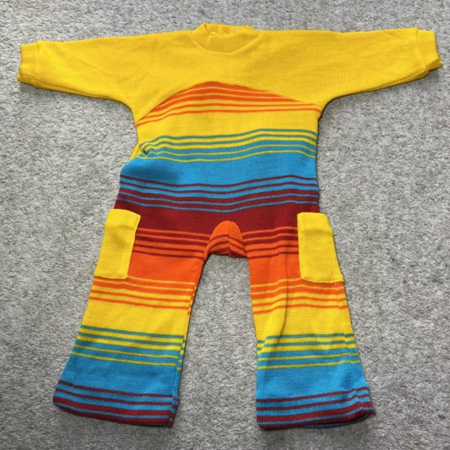 Vintage Babygrow 3 Months Striped 1960s 1970s 2