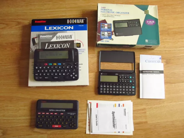 ELECTRONIC Dictionary, Crossword Solver, Organiser BUNDLE- 3 devices with FAULTS