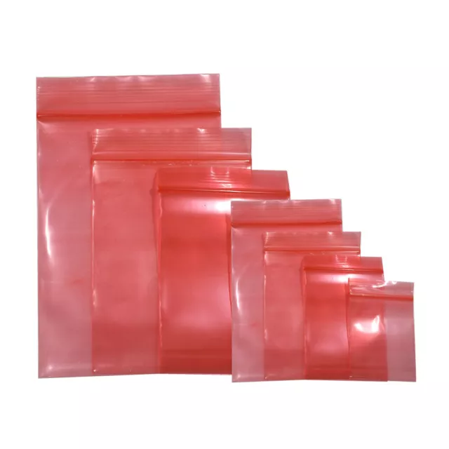 Red ESD Anti-Static Shielding for Zip Plastic Antistatic Lock Electronics Bags
