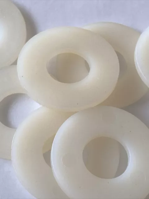 Plain Flat Nylon Plastic Washers 7/8” OD X 3/8” ID X 1/16” Thick  20 Pieces USA