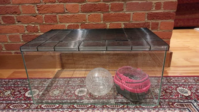 Pet Enclosure Glass Tank Cage Hamster Gerbil Reptile etc.