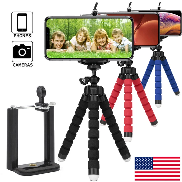 Universal Flexible Tripod Bracket Cell Phone Holder Mount For Camera Phone US