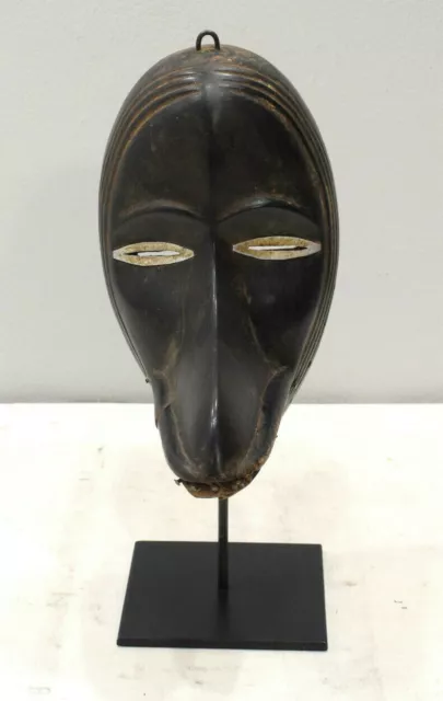 Africa Mask Dan Burnished Wood Metal Eyes Mask