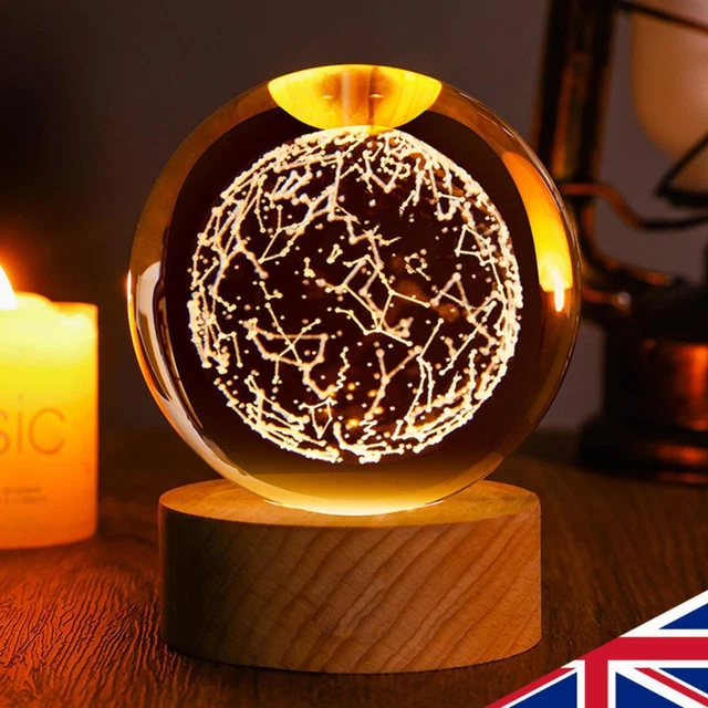 3D Crystal Butterfly LED Light Display - Inspirational Quote Glass Plaque With Color-Changing Base