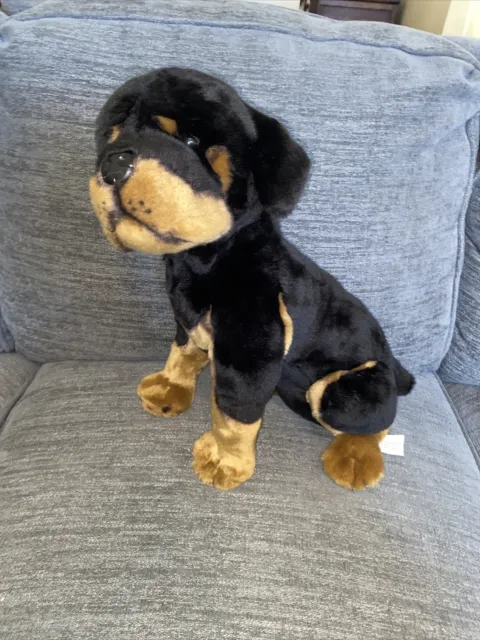 16.5” Realistic Rottweiler Puppy plush Stuffed Animal E&J Classic LTD