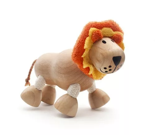 NEW AnamalZ Lion Poseable Wood Wooden Figure 10cm - Preschool Steiner