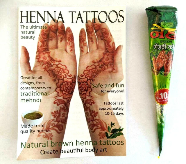 Cône De Henné Naturel Neha Marron - Sans PPD, 100% Naturel, Livraison Gratuite Depuis La France