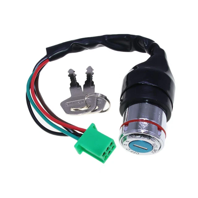 US Motorcycle Ignition Key On/Off Switch 6 Wire 6 Pin with 2 Keys Set Universal