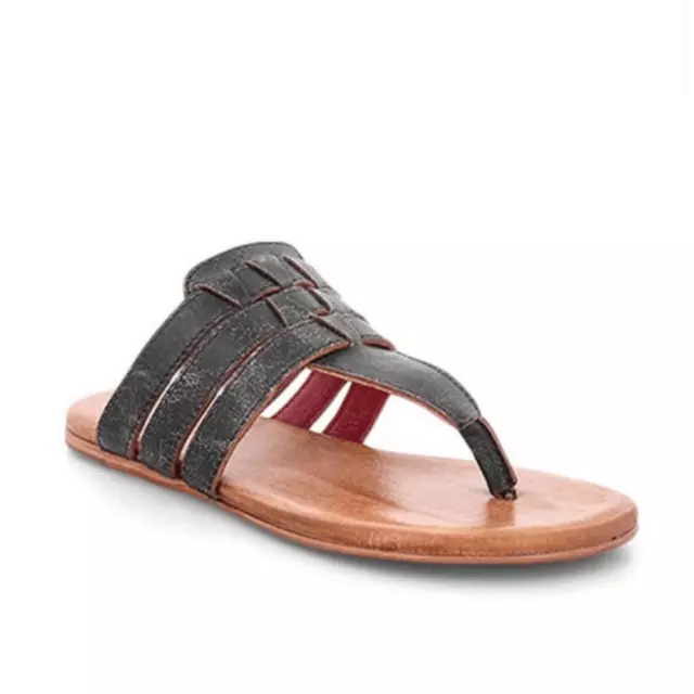 Bed Stu Yoli Black lux sandals leather women's