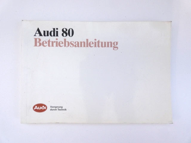 AUDI 80 89156188000 Manuale del proprietario Manuale del proprietario