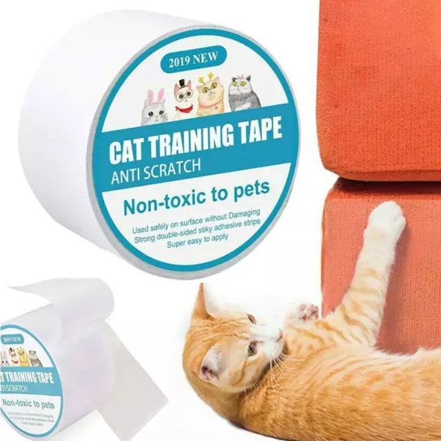 Pet Cat Anti-Scratch Training Tape Roll Guard Stickers Furniture Protector Sofa