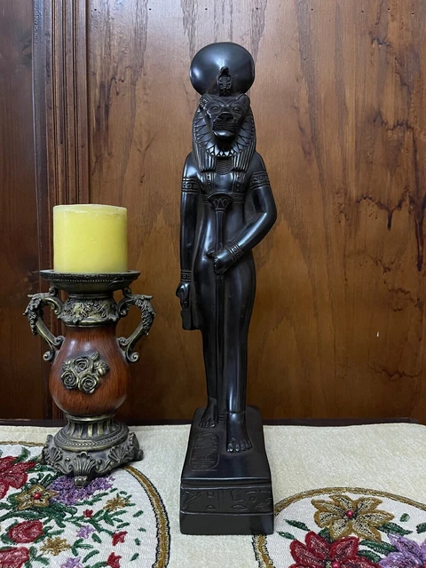 ANCIENT EGYPTIAN ANTIQUES Goddess Sekhmet Statue Healing Stone Figure ...