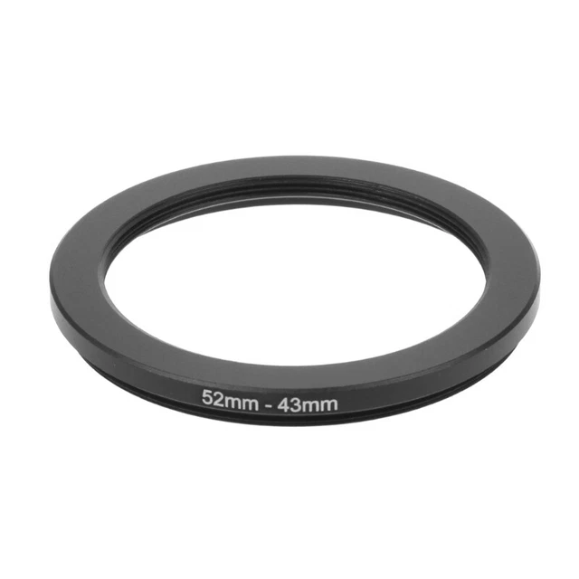 Anelli step down in metallo 52 mm a 43 mm adattatore obiettivo filtro fotocamera accessorio strumento nuovo