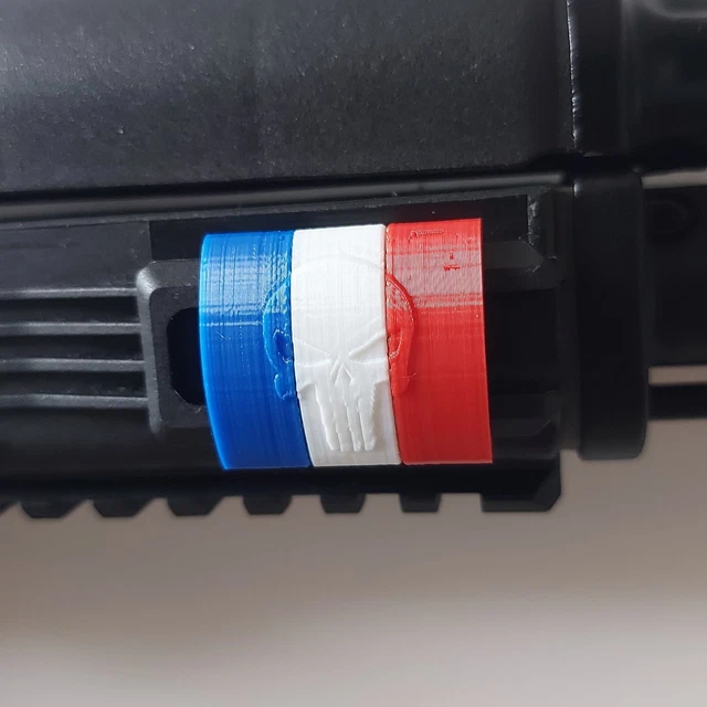 Clips Couvre-Rail Picatinny spartiate FRANCE Bleu Blanc Rouge