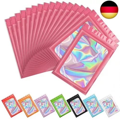 100 Stück Baggies Baggys Mylar Bags, Wiederverschließbare Beutel Mylar Beutel, S