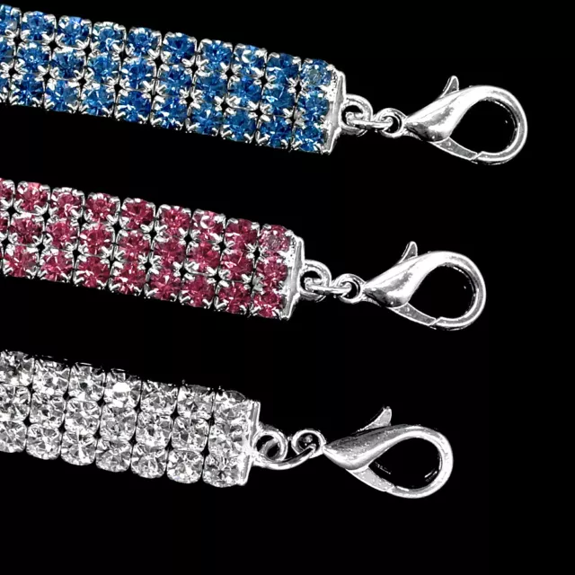 Bling Rhinestone Dog Necklace Collar Diamante & Pendant for Pet Puppy Chihuahua 3