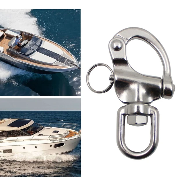 Acier Inoxydable Pivot Démontage Rapide Bateau Chaîne Eye Crochet Pivotant de