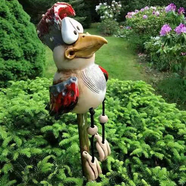 Backyard Decoration Funny Chicken Courtyard Chicken Decoration Garden Statues 4