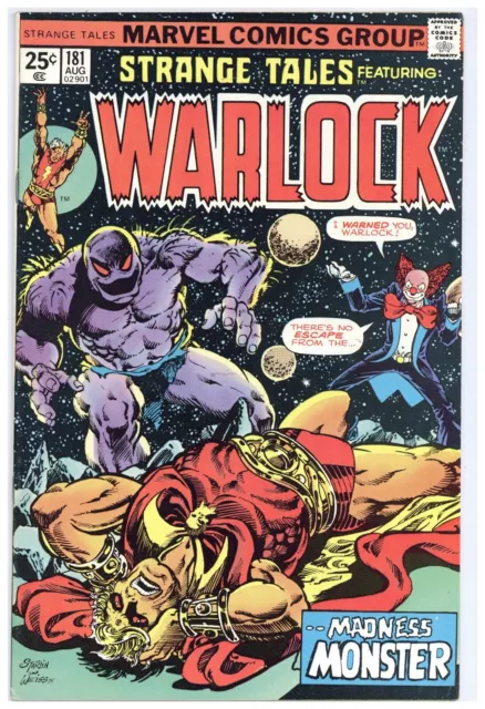 Strange Tales   # 181    VERY FINE+   Aug. 1975   Warlock story cont'd  1st full