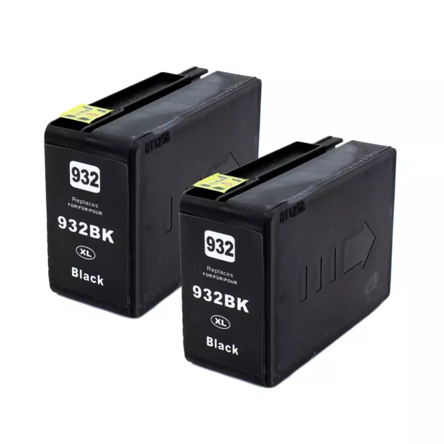 2PK 932XL Black Ink Cartridge for HP Officejet 6100 6700 6600 7610 7100 Printer