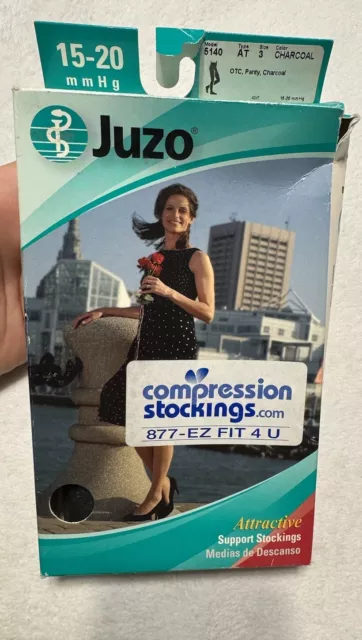Juzo 5140 AT 3 OTC Panty Charcoal 15-20mmHg Compression Stockings Socks New
